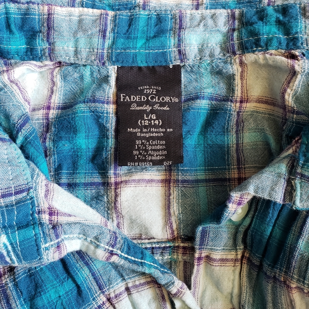 Plaid button up - Picture 2 of 3